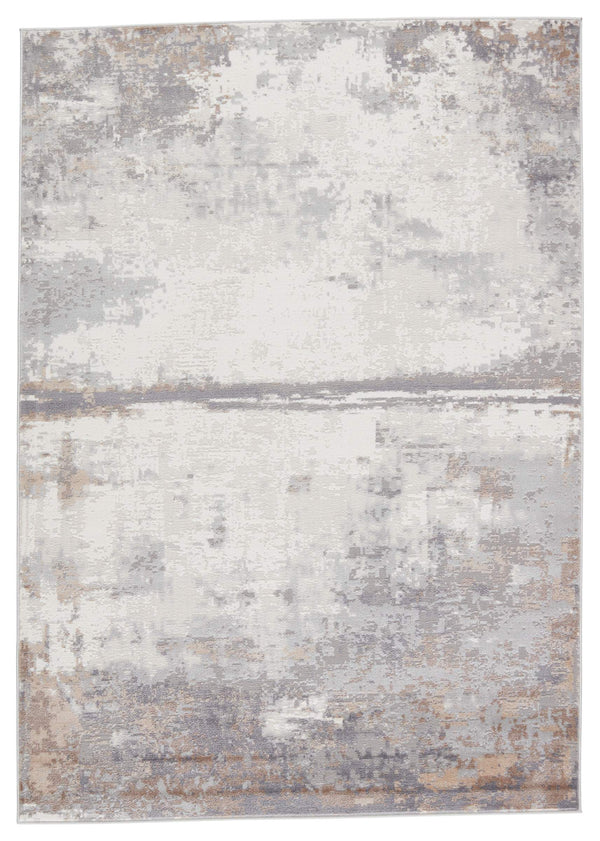 Jaipur Living Vibe by Jaipur Living Treyton Abstract Painterly Area Rug Neutral Tones Low Pile 3'X12' RUG151440