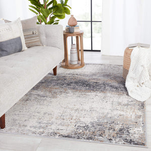 Jaipur Living Vibe by Jaipur Living Delano Abstract Neutral Tones Low Pile Area Rug for Modern Rooms 5' x 8' RUG151145