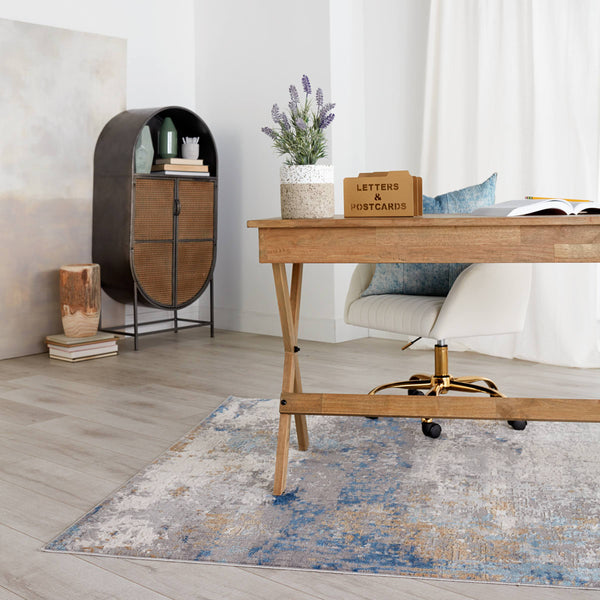Jaipur Living Vibe by Jaipur Living Ridley Abstract Neutral Stone Inspired Low Pile Area Rug 3' x 12' RUG151442