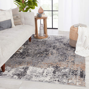 Jaipur Living Vibe by Jaipur Living Perrin Abstract Neutral Polypropylene Rug for Modern Spaces 9'6" x 13' RUG151144