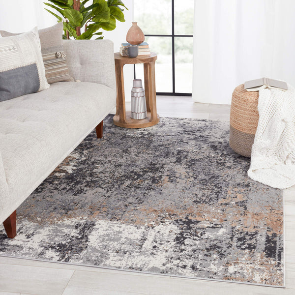Jaipur Living Vibe by Jaipur Living Perrin Abstract Neutral Polypropylene Rug for Modern Spaces 9'6" x 13' RUG151144