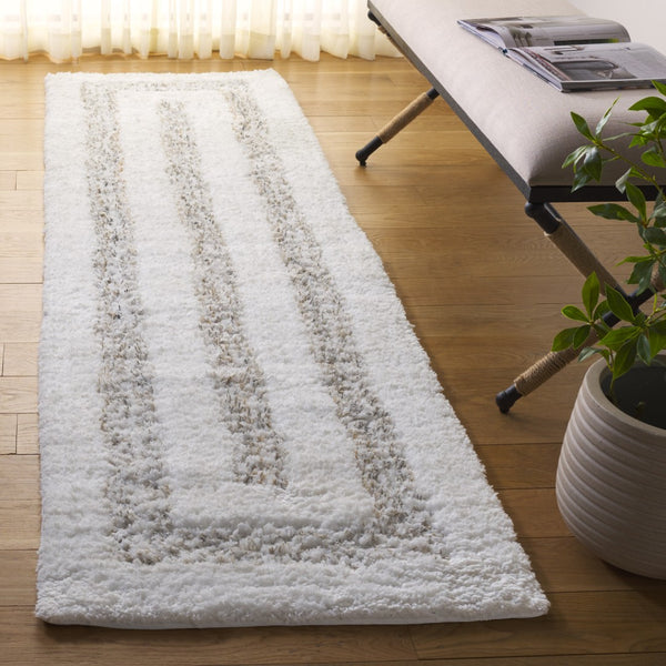 Safavieh Glory Handwoven Area Rug - Luxurious Geometric Design For Elegant Home Décor And Comfort Ivory ,Beige 100% Pet Grs103a-8