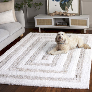 Safavieh Glory Handwoven Runner Rug - Luxurious Geometric Design, Sustainable 100% Pet, Timeless Elegance Ivory ,Beige 100% Pet Grs103a-5