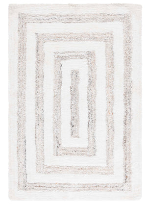 Safavieh Glory Handwoven Area Rug - Luxurious Geometric Design For Elegant Home Décor And Comfort Ivory ,Beige 100% Pet Grs103a-8