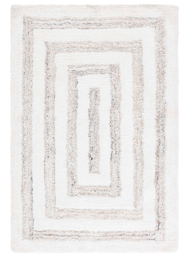Safavieh Glory Handwoven Area Rug - Luxurious Geometric Design For Elegant Home Décor And Comfort Ivory ,Beige 100% Pet Grs103a-8