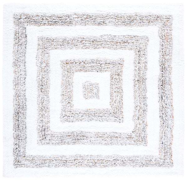 Safavieh Glory Handwoven Runner Rug - Luxurious Geometric Design, Sustainable 100% Pet, Timeless Elegance Ivory ,Beige 100% Pet Grs103a-6sq