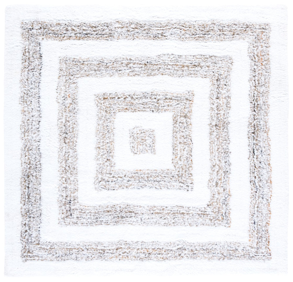 Safavieh Glory Handwoven Area Rug - Luxurious Geometric Design For Elegant Home Décor And Comfort Ivory ,Beige 100% Pet Grs103a-8