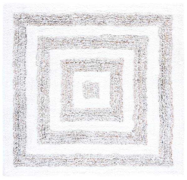 Safavieh Glory Handwoven Area Rug - Luxurious Geometric Design For Elegant Home Décor And Comfort Ivory ,Beige 100% Pet Grs103a-8