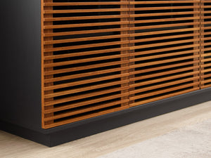 Greenington 64" Rowan Solid Bamboo Media Console Eco Crafted Living Room Tv Stand Cabinet Amber GRW001AM