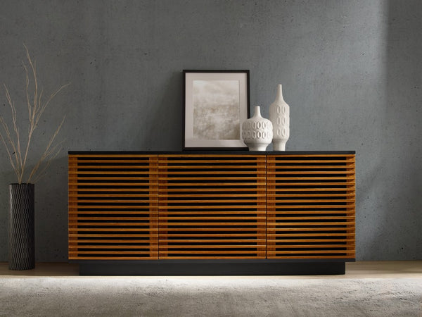 Greenington 64" Rowan Solid Bamboo Media Console Eco Crafted Living Room Tv Stand Cabinet Amber GRW001AM