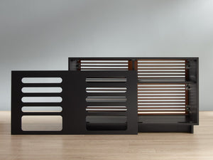 Greenington 48" Rowan Solid Bamboo Media Center with Louvered Doors for Modern Living Rooms Amber GRW002AM