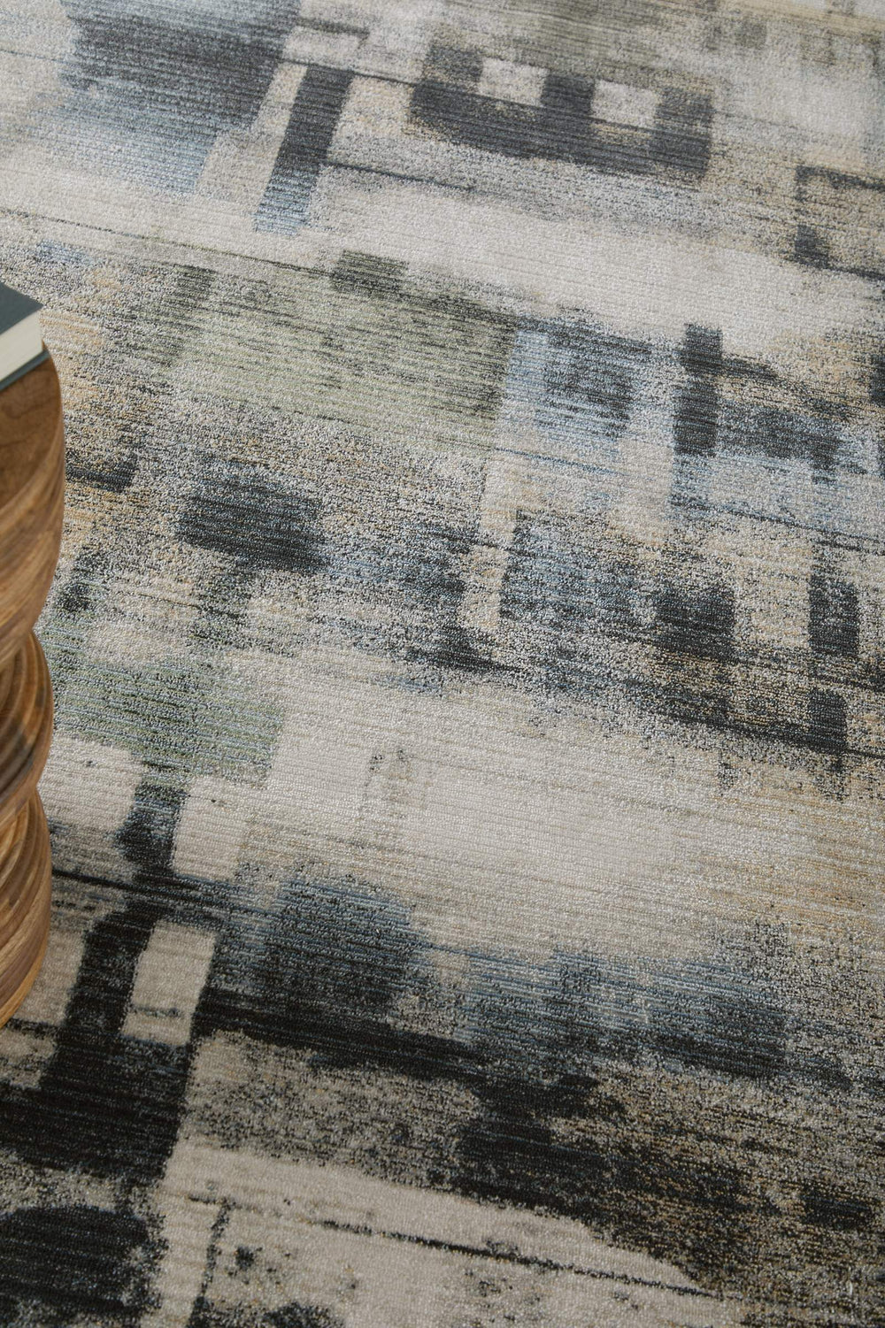 Feizy Rugs Greenwich Bold Geometric Indoor Rug for Living Rooms with Polypropylene Durability 5' x 7'6" GRW39U3FBLKMLTE70