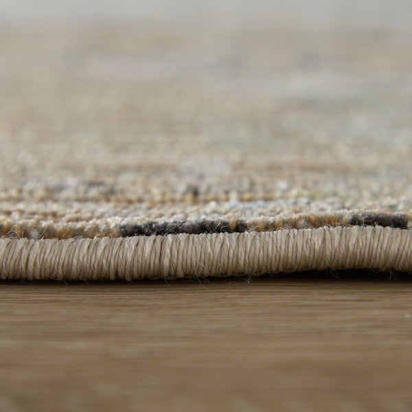 Feizy Rugs Greenwich Abstract Geometric Indoor Rug in Ivory Tan and Blue for Modern Living Rooms 5' x 7'6" GRW39U6FBGEMLTE70
