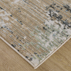 Feizy Rugs Greenwich Abstract Geometric Indoor Rug in Ivory Tan and Blue for Modern Living Rooms 5' x 7'6" GRW39U6FBGEMLTE70