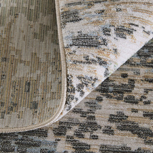 Feizy Rugs Greenwich Abstract Geometric Indoor Rug in Ivory Tan and Blue for Modern Living Rooms 5' x 7'6" GRW39U6FBGEMLTE70