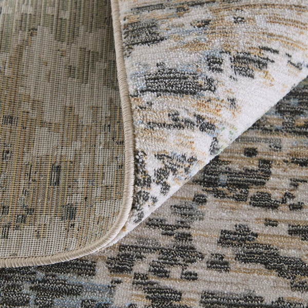 Feizy Rugs Greenwich Abstract Geometric Indoor Rug in Ivory Tan and Blue for Modern Living Rooms 5' x 7'6" GRW39U6FBGEMLTE70
