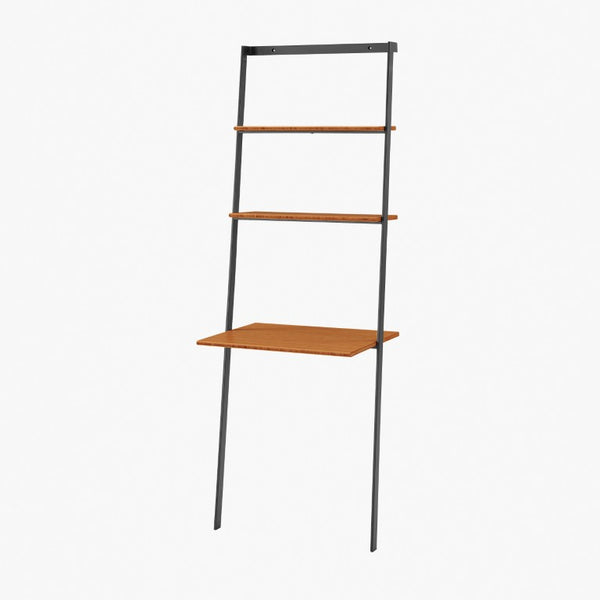 Greenington Studio Plus Bamboo Leaning Desk with Steel Frame for Small Home Office Workspaces GS004AM