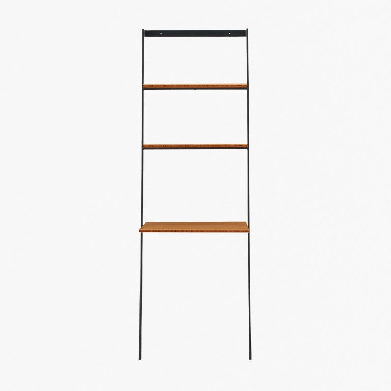 Greenington Studio Plus Bamboo Leaning Desk with Steel Frame for Small Home Office Workspaces GS004AM