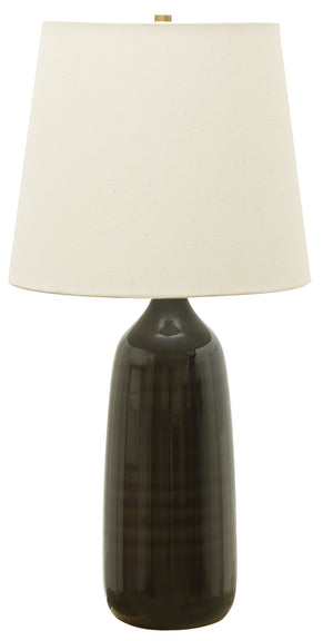 House Of Troy Scatchard Elegant Stoneware Table Lamps Crafted In The Usa - Perfect For Home Decor Style Upgrade Brown Gloss Ceramic Gs101-br