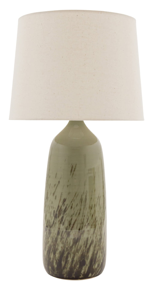 House Of Troy Scatchard Elegant Stoneware Table Lamps Crafted In The Usa - Perfect For Home Decor Style Upgrade Decorated Celadon Ceramic Gs101-dcg