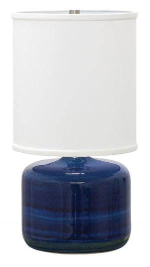House Of Troy Scatchard Elegant Stoneware Table Lamps - Handcrafted Usa Design To Brighten Any Room Decor Blue Gloss Ceramic Gs120-bg
