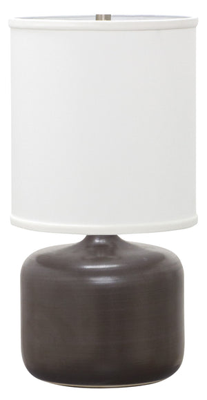House Of Troy Scatchard Elegant Stoneware Table Lamps - Handcrafted Usa Design To Brighten Any Room Decor Black Matte Ceramic Gs120-bm