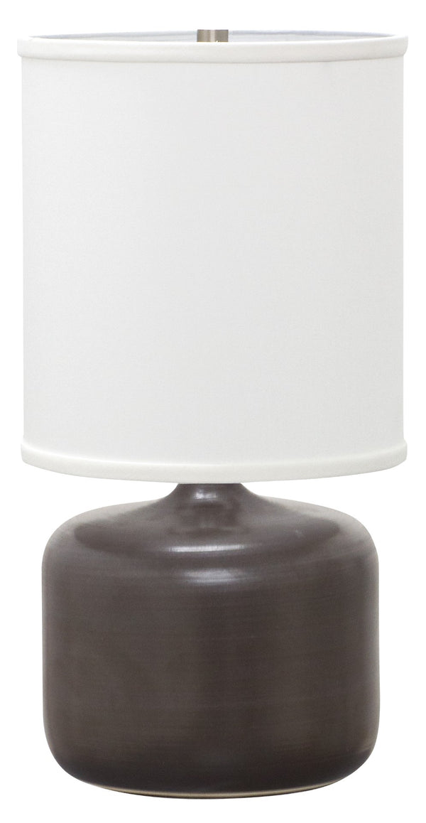 House Of Troy Scatchard Elegant Stoneware Table Lamps - Handcrafted Usa Design To Brighten Any Room Decor Black Matte Ceramic Gs120-bm