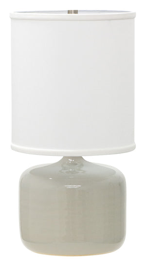 House Of Troy Scatchard Elegant Stoneware Table Lamps - Handcrafted Usa Design To Brighten Any Room Decor Gray Gloss Ceramic Gs120-gg