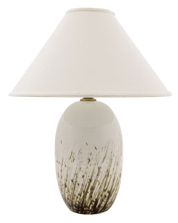 House Of Troy Scatchard Stoneware Table Lamps - Elegant Lighting Solutions For Modern Home Décor And Style Decorated White Gloss Ceramic Gs150-dwg