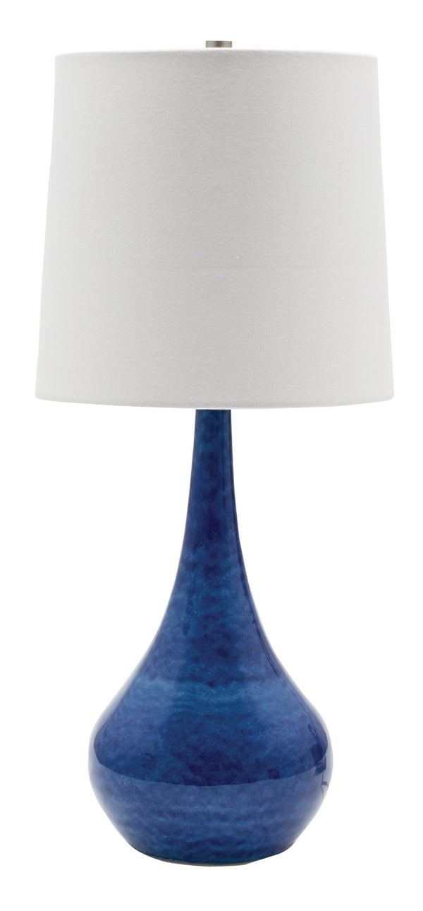 House Of Troy Scatchard Elegant Stoneware Table Lamps – Artisan-made Lighting For Home Décor And Style Blue Gloss Ceramic Gs180-bg