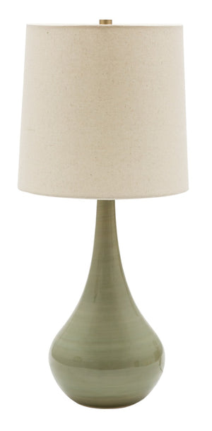 House of Troy Scatchard Handcrafted USA Stoneware Table Lamp Earthy Ceramic Base for Living Spaces Celadon GS180-CG
