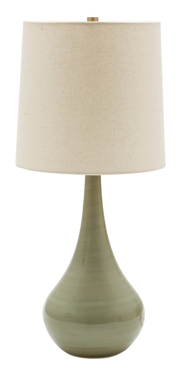 House of Troy Scatchard Handcrafted USA Stoneware Table Lamp Earthy Ceramic Base for Living Spaces Celadon GS180-CG