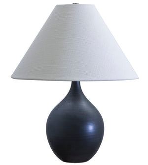 House Of Troy Scatchard Stoneware Accent Lamp - Elegant Design, Usa-made Quality, Perfect For Any Room Decor Black Matte Ceramic Gs200-bm