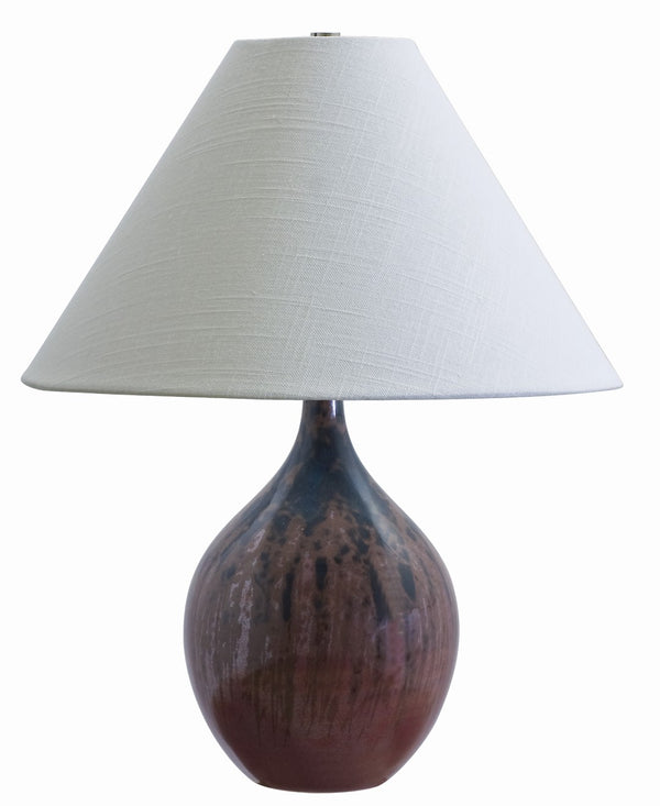 House Of Troy Scatchard Stoneware Accent Lamp - Elegant Design, Usa-made Quality, Perfect For Any Room Decor Decorated Red Ceramic Gs200-dr