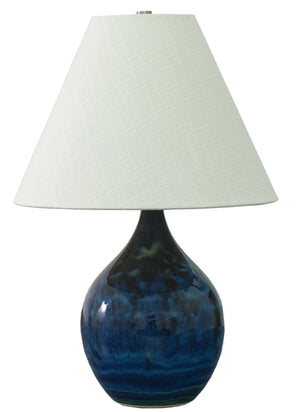 House Of Troy Scatchard Stoneware Accent Lamp - Elegant Design, Usa-made Quality, Perfect For Any Room Decor Midnight Blue Ceramic Gs200-mid