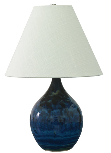 House Of Troy Scatchard Stoneware Accent Lamp - Elegant Design, Usa-made Quality, Perfect For Any Room Decor Midnight Blue Ceramic Gs200-mid