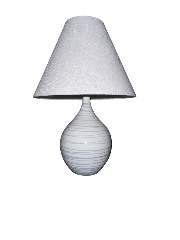 House Of Troy Scatchard Stoneware Accent Lamp - Elegant Design, Usa-made Quality, Perfect For Any Room Decor Pearl Blue Ceramic Gs200-pl