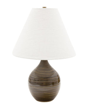 House Of Troy Scatchard Stoneware Accent Lamp - Elegant Design, Usa-made Quality, Perfect For Any Room Decor Scored Brown Gloss Ceramic Gs200-sbr