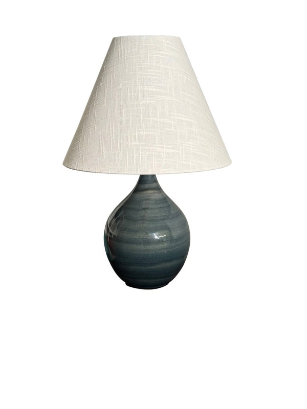House of Troy Scatchard Handcrafted USA Stoneware Table Lamp with Warm Earthy Brown Glazed Finish Slate GS200-SL