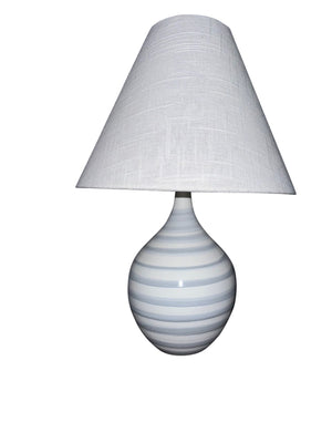 House Of Troy Scatchard Stoneware Accent Lamp - Elegant Design, Usa-made Quality, Perfect For Any Room Decor Sapphire Ring Ceramic Gs200-sr