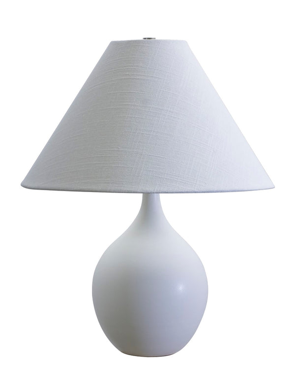 House Of Troy Scatchard Stoneware Accent Lamp - Elegant Design, Usa-made Quality, Perfect For Any Room Decor White Matte Ceramic Gs200-wm