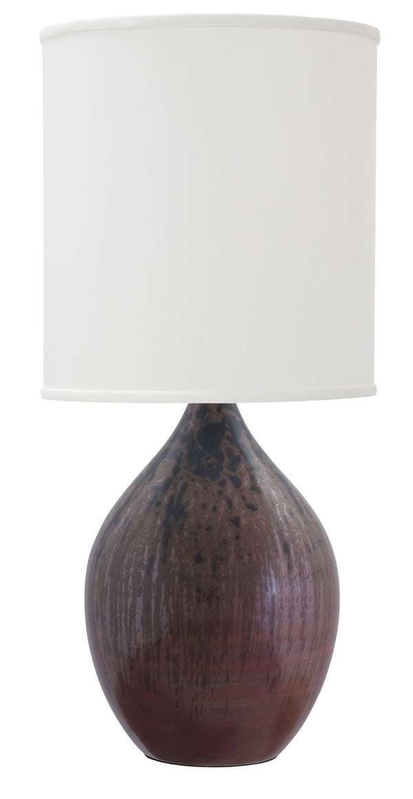 House Of Troy Scatchard Elegant 26" Stoneware Table Lamps - Handcrafted American Design For Any Decor Style Decorated Red Ceramic Gs201-dr