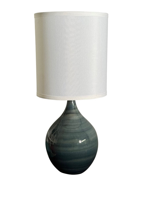 House of Troy Scatchard Artisan Stoneware Table Lamp USA Crafted Ceramic Base for Living Spaces Slate GS201-SL