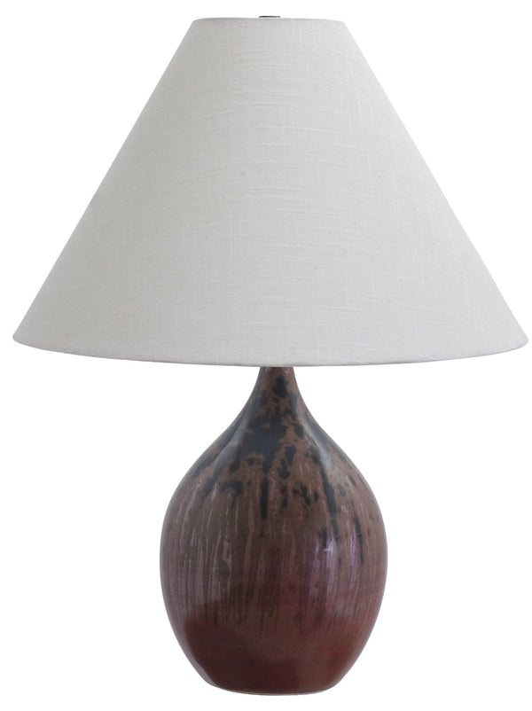 House Of Troy Scatchard Elegant Stoneware Table Lamps Crafted In The Usa - Perfect For Home Decor Style Upgrade Decorated Red Ceramic Gs300-dr