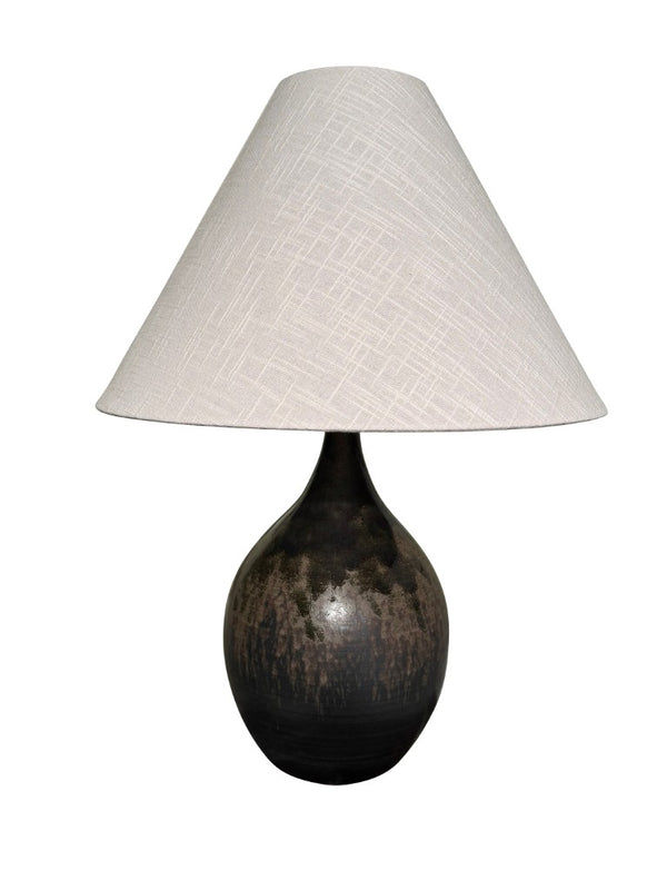 House of Troy Scatchard Handcrafted USA Stoneware Artisan Lamp with Rich Glazed Ceramic Base for Warm Interiors Mystic Gray GS300-MG