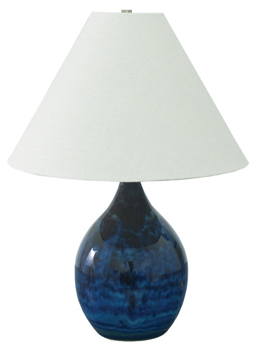 House Of Troy Scatchard Elegant Stoneware Table Lamps Crafted In The Usa - Perfect For Home Decor Style Upgrade Midnight Blue Ceramic Gs300-mid