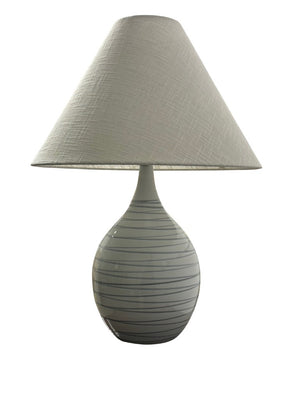 House of Troy Scatchard Handcrafted USA Stoneware Artisan Lamp with Rich Glazed Ceramic Base for Warm Interiors Pearl Blue GS300-PL