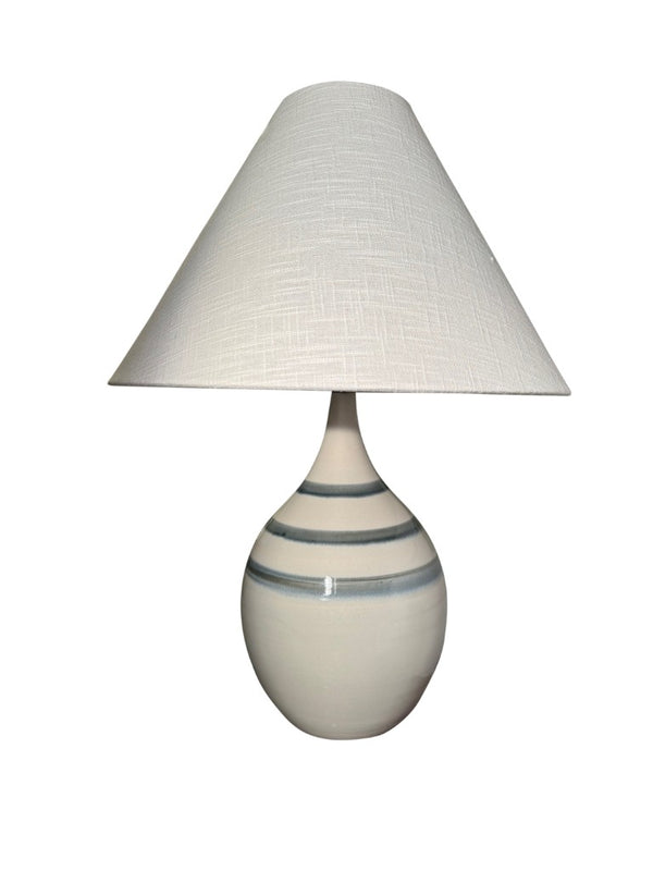 House of Troy Scatchard Handcrafted USA Stoneware Artisan Lamp with Rich Glazed Ceramic Base for Warm Interiors Trinity GS300-TR