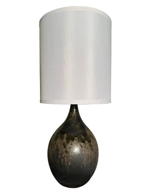 House of Troy Scatchard Stoneware Table Lamp USA Crafted Ceramic Base with Earthy Glazed Finish Mystic Gray 24 inches GS301-MG