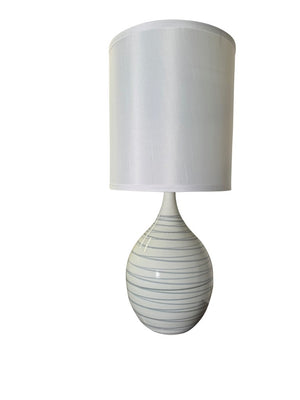 House of Troy Scatchard Stoneware Table Lamp USA Crafted Ceramic Base with Earthy Glazed Finish Pearl Blue 24 inches GS301-PL